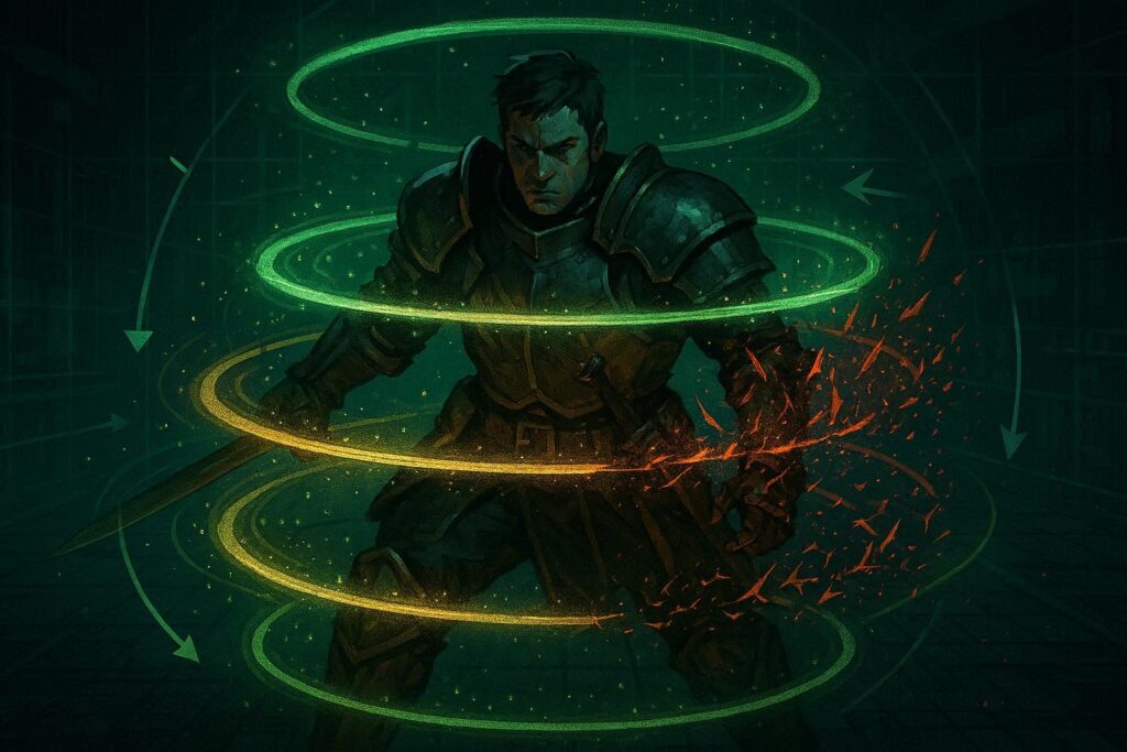 Buffs collide, some amplify, some vanish—master the order or lose everything.