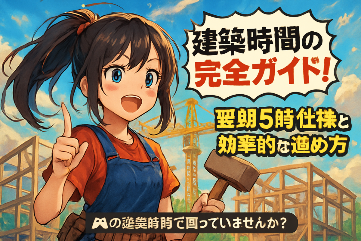 🎮 ぽこあポケモンの建築時間で困っていませんか?