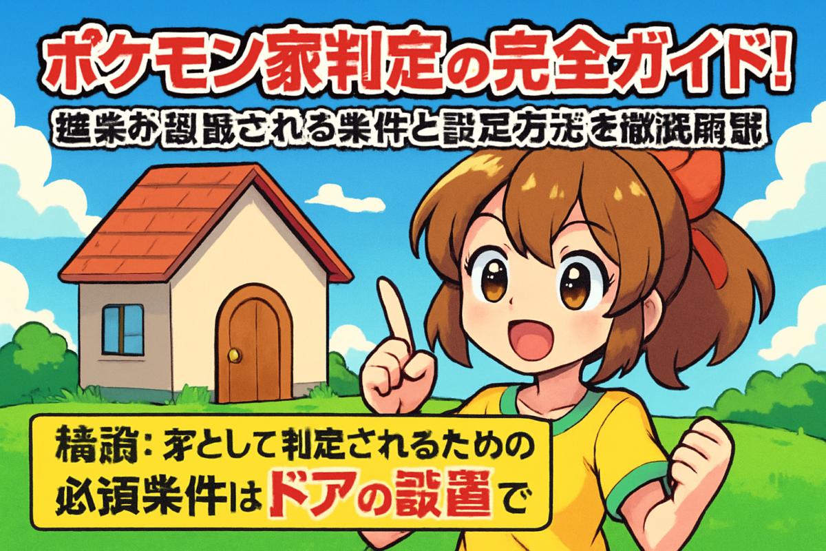 ✅ 結論：家として判定されるための必須条件はドアの設置です