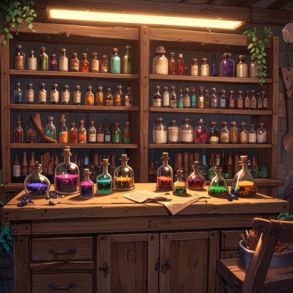 Epic fantasy RPG boss battle scene with glowing magical effects and dramatic underground cavern lighting, thrilling action-packed moment capturing intense gaming adventure and treasure discovery